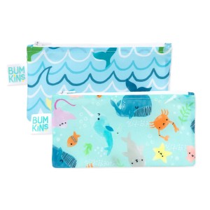 Herbruikbaar snackzakje - Small (2 stuks) - Ocean Life & Whale Tail