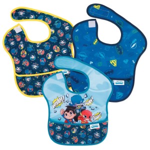 SuperBib® Bavoir pour bébé (3 paquet) - DC Comics - Super Friends Breakthrough