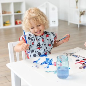 Short-Sleeved Art Smock - Disney Mickey Mouse - Blue