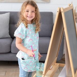 Short-Sleeved Art Smock - Rainbows