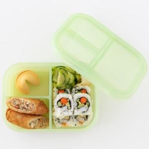 Silikon Bento-Box (3 Fächer) - Grün Jelly