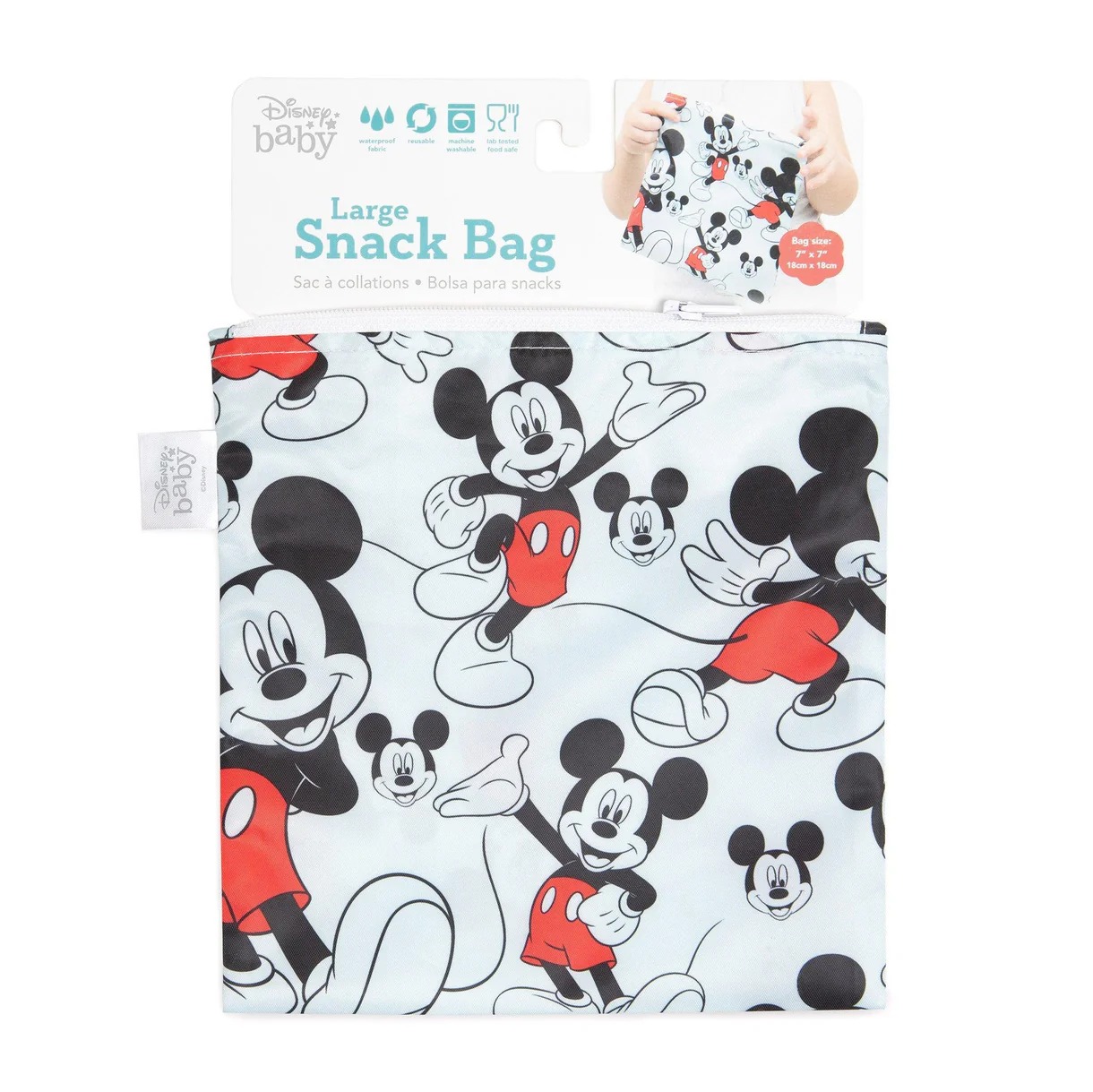 Reusable Snack Bag - Large - Mickey Mouse - Blue