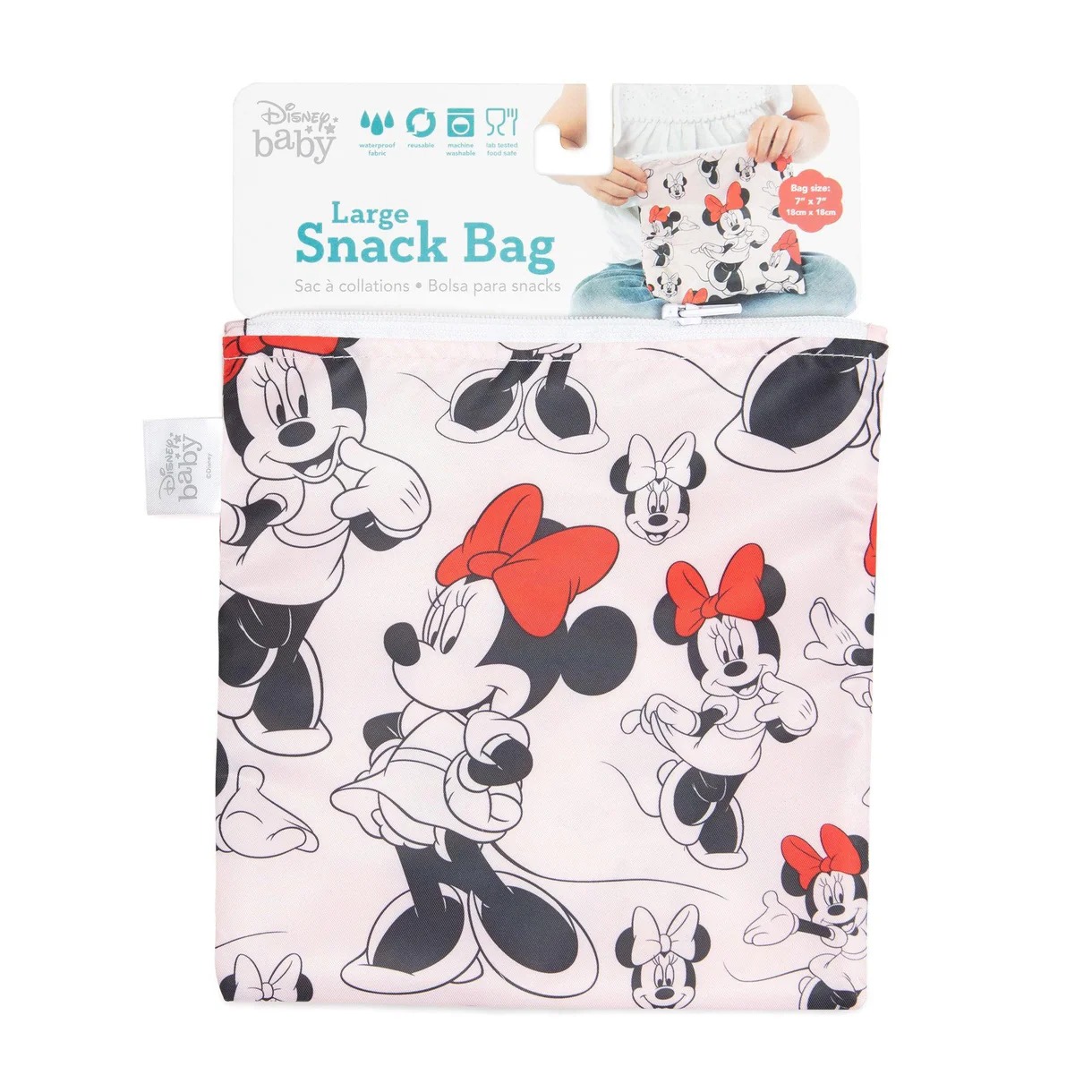 Reusable Snack Bag - Large - Disney Minnie Mouse - Pink