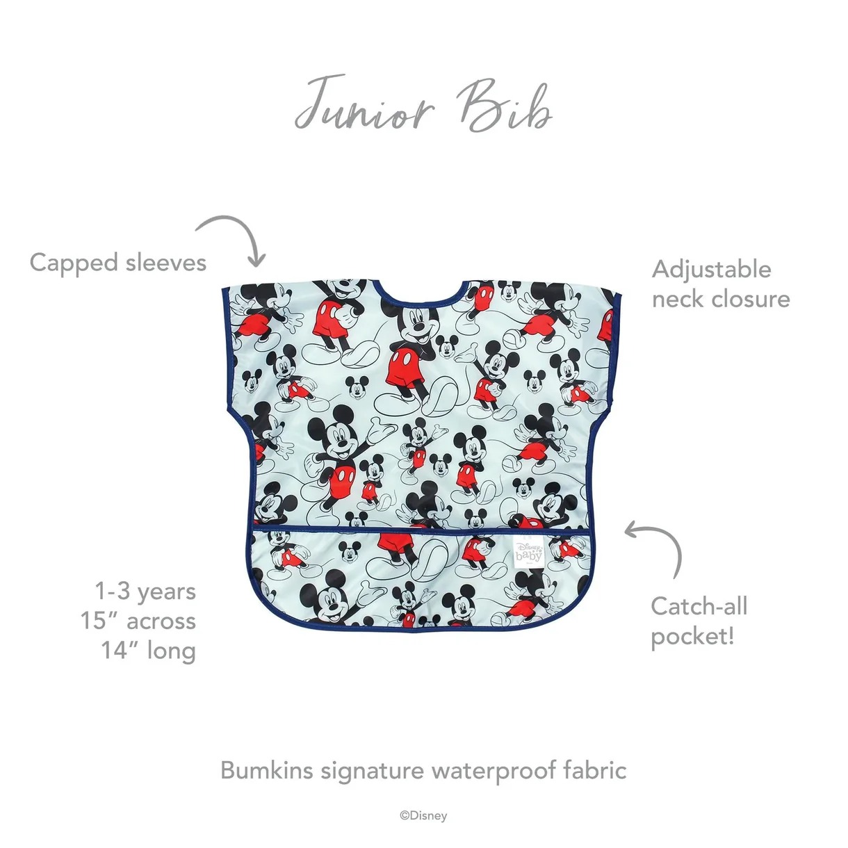 Babero júnior - Disney Mickey Mouse - Blue