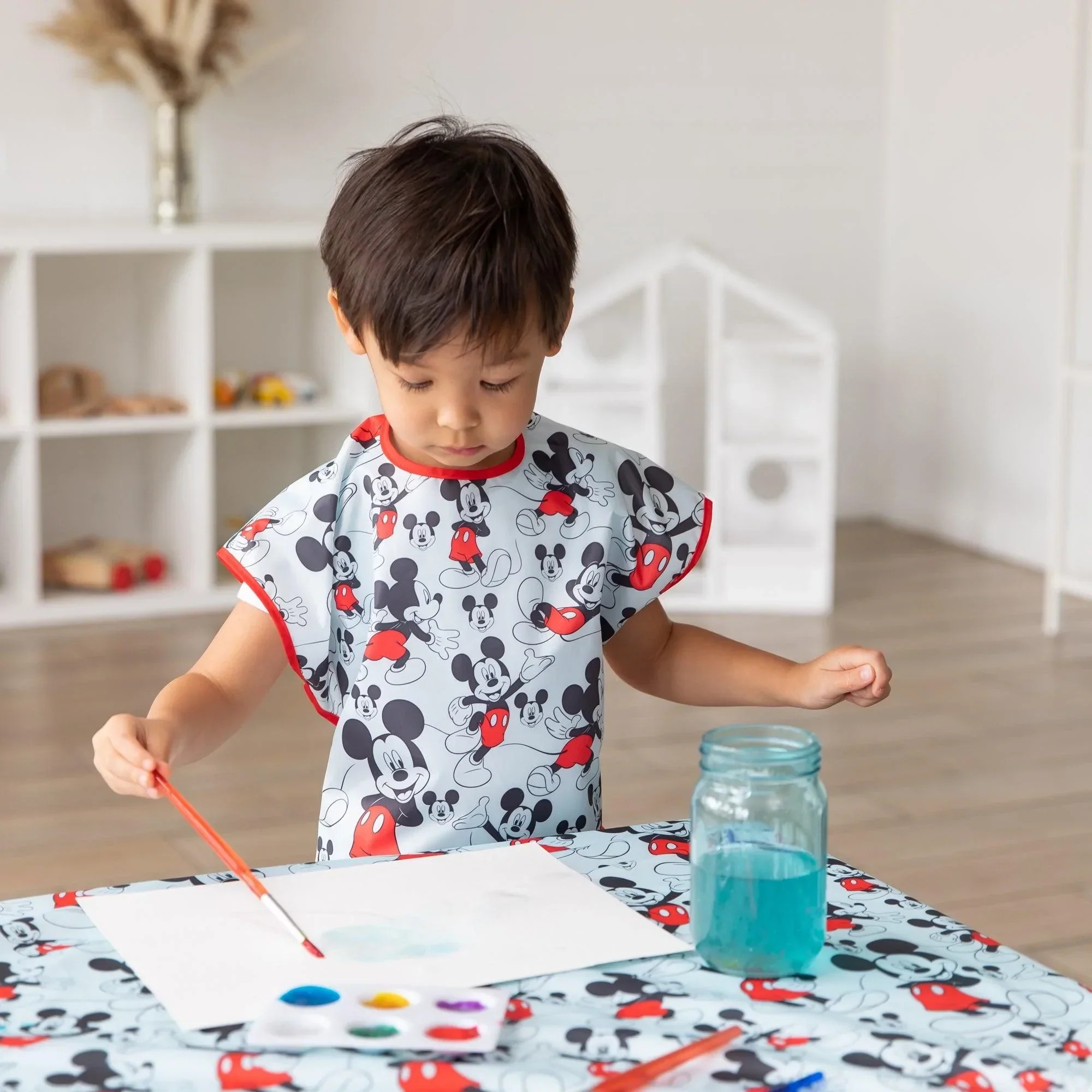 Short-Sleeved Art Smock - Disney Mickey Mouse - Blue