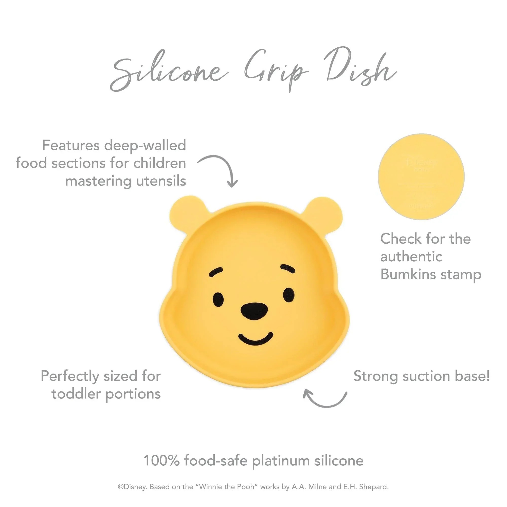 Siliconen vakjesbord met zuignap - Disney Winnie the Pooh