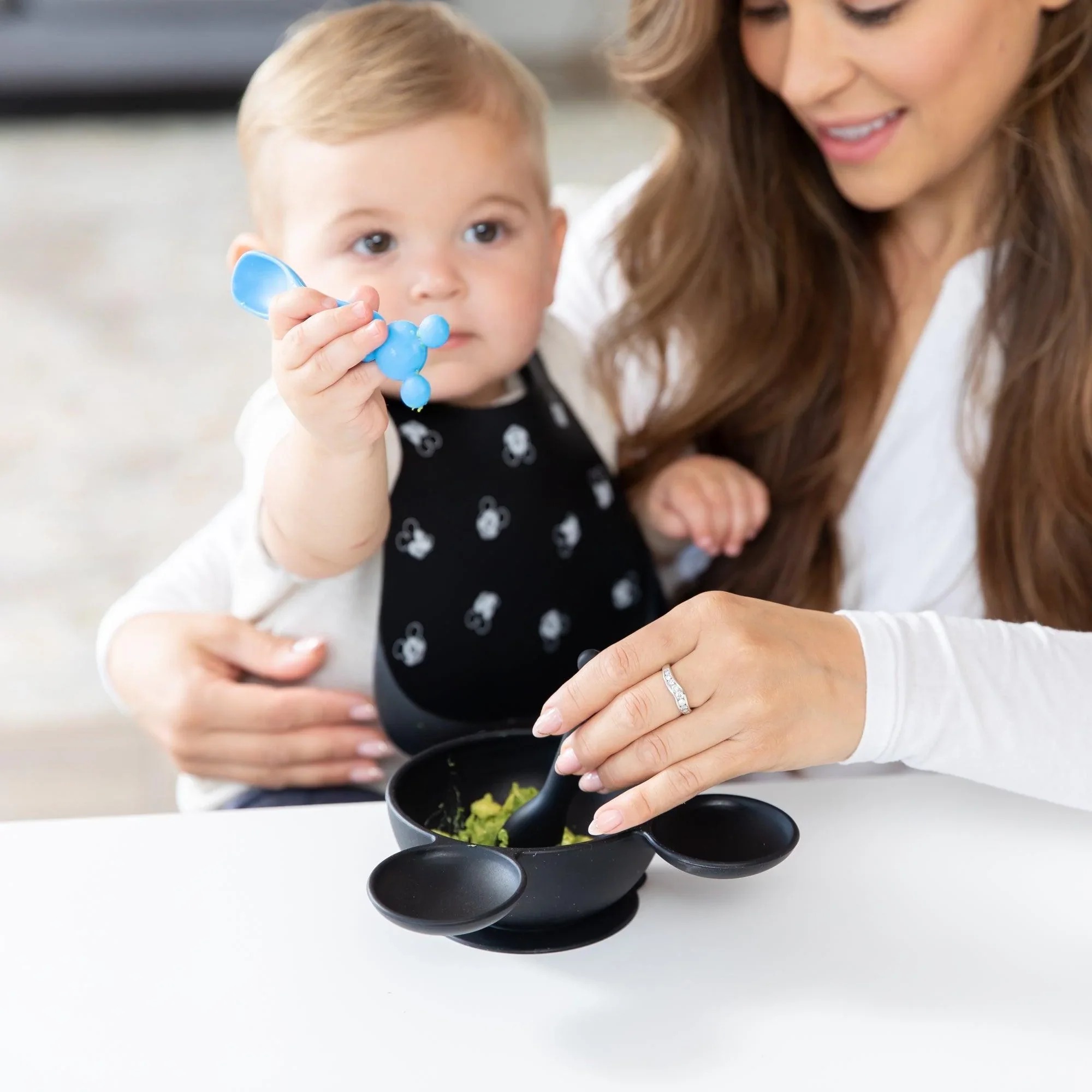 Silicone Dipping Spoons (2 pack) - Disney Mickey Mouse - Black & Blue