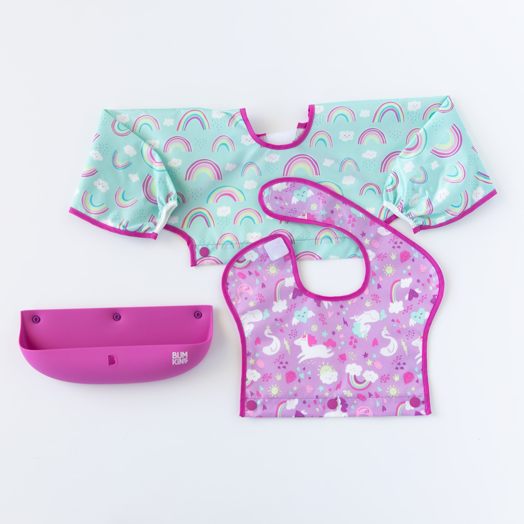Swap Pocket Bib - Unicorns & Rainbows